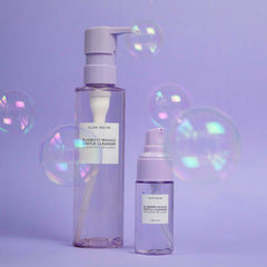 Glow Recipe ingredient label with blueberry and hyaluronic highlights for transparency