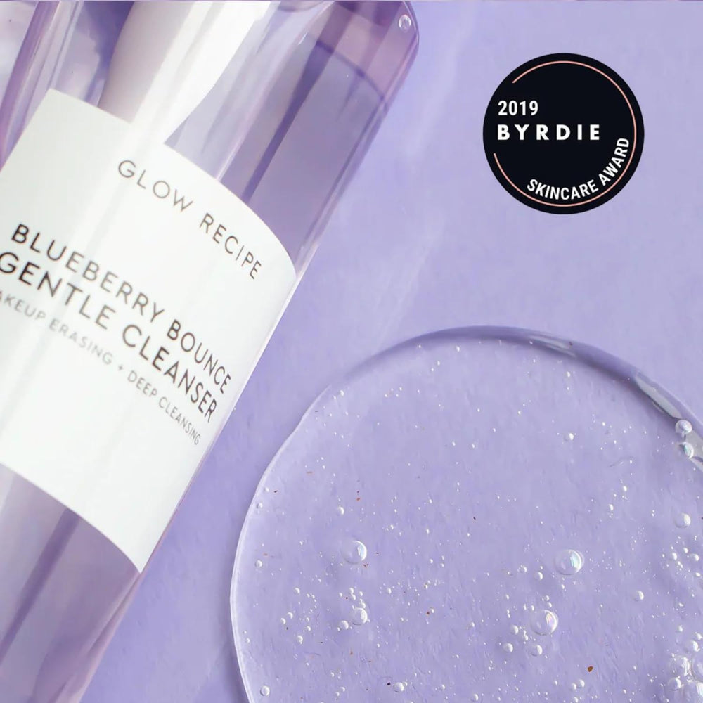 Glow Recipe pump dispensing cleanser for easy single-handed use