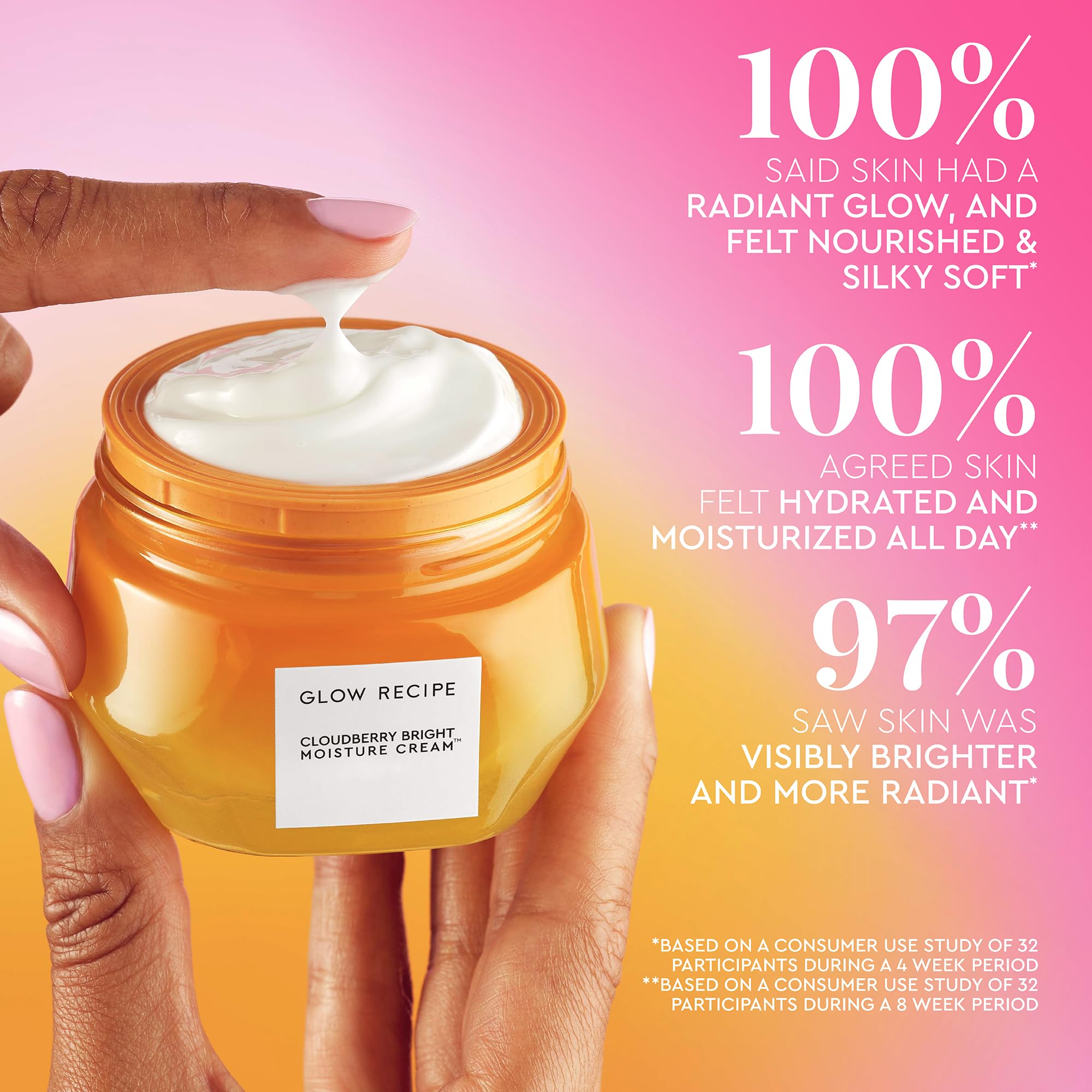 Glow Recipe cream on spatula showing silky consistency for easy application