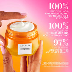 Glow Recipe cream on spatula showing silky consistency for easy application