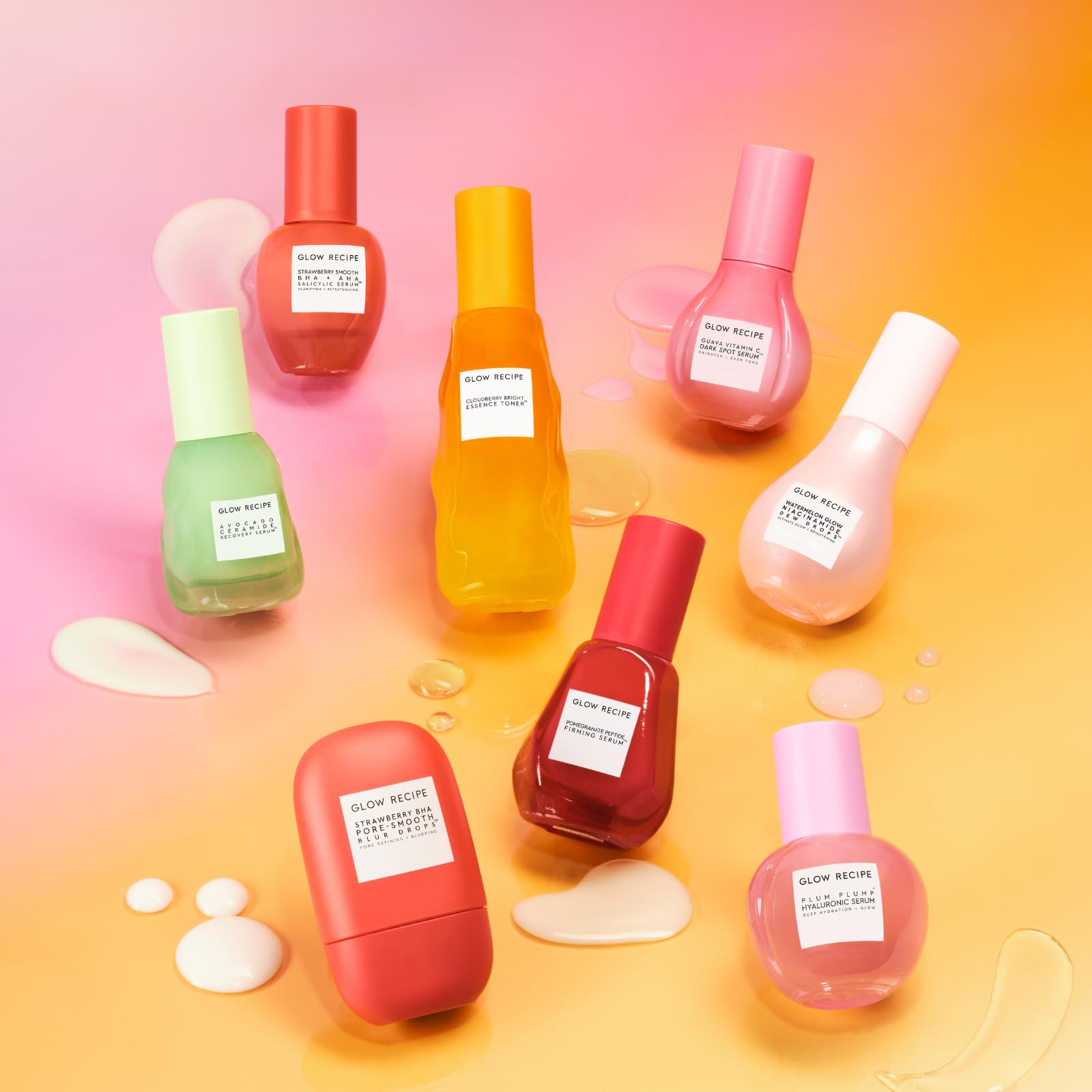 Glow Recipe application on model showing gentle patting technique and glow