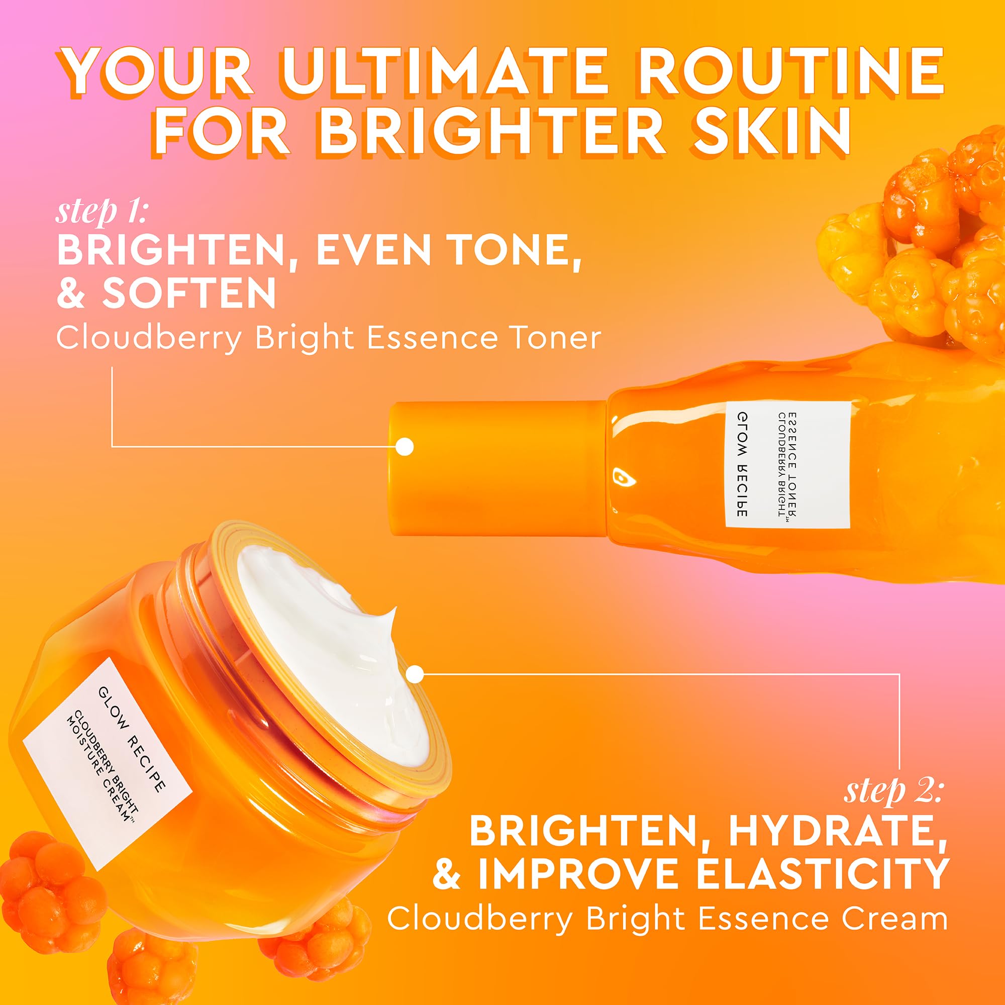 Glow Recipe 50ml size comparison next to hand indicating travel-friendly volume