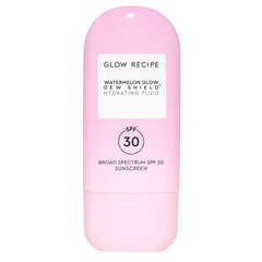 Glow Recipe front packaging showing SPF 30 and compact travel size benefit