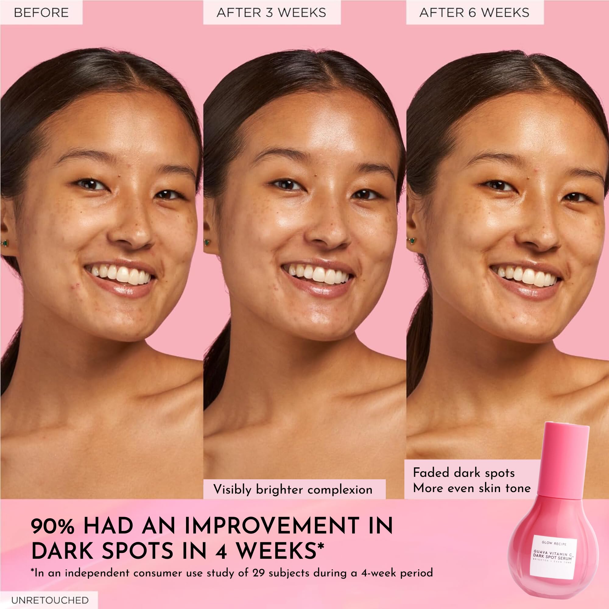 Glow Recipe 30ml bottle held to show size and travel-friendly benefit