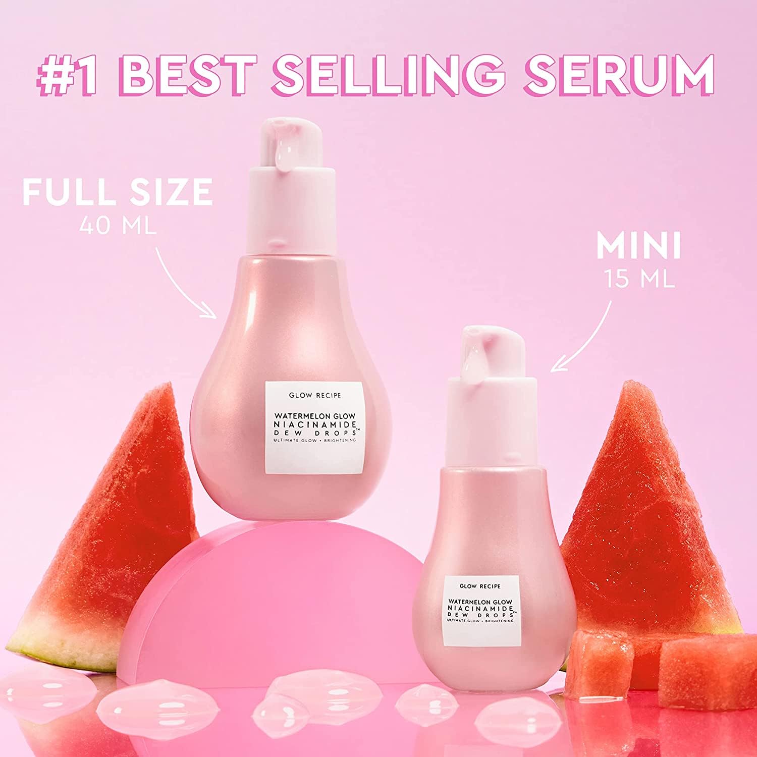 Glow Recipe watermelon ingredient display emphasizing natural extract and soothing benefit