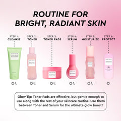 Glow Recipe open tub revealing stacked pre-soaked pads for convenient single-use dosing