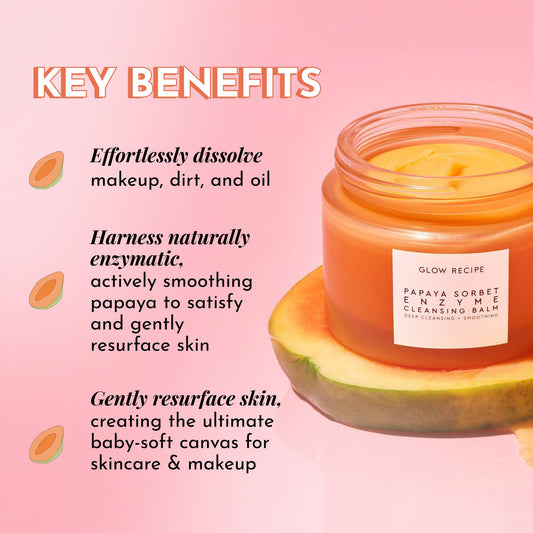 Glow Recipe close-up of balm texture highlighting smooth application benefit