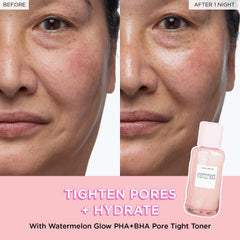 Glow Recipe PHA+BHA toner bottle showing pore-refining benefits