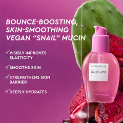 Glow Recipe pump dispenser detail highlighting hygienic easy-to-dose benefit