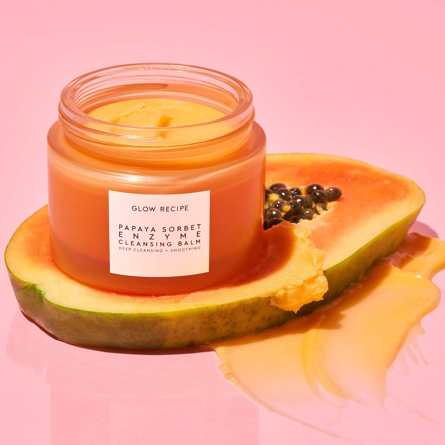 Glow Recipe product label close-up highlighting ingredient transparency and benefits