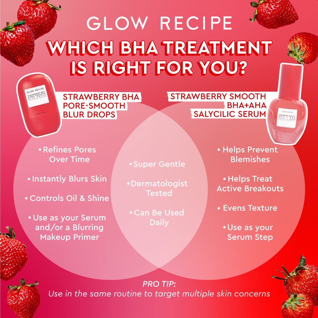Glow Recipe serum bottle on a bathroom shelf lifestyle shot signaling daily use and routine ease benefit