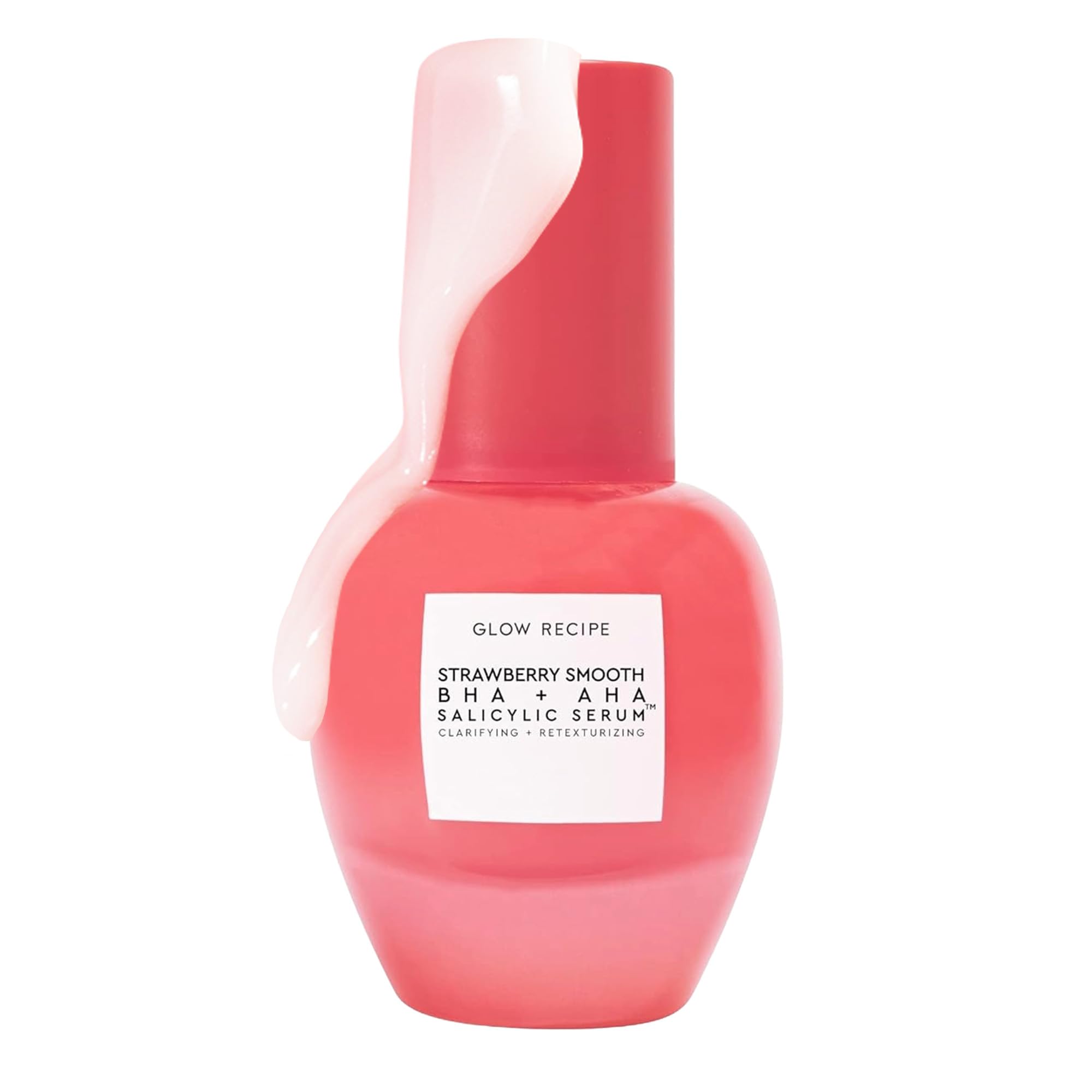 Glow Recipe front bottle shot showing sleek packaging and bright label benefit: clear-looking skin