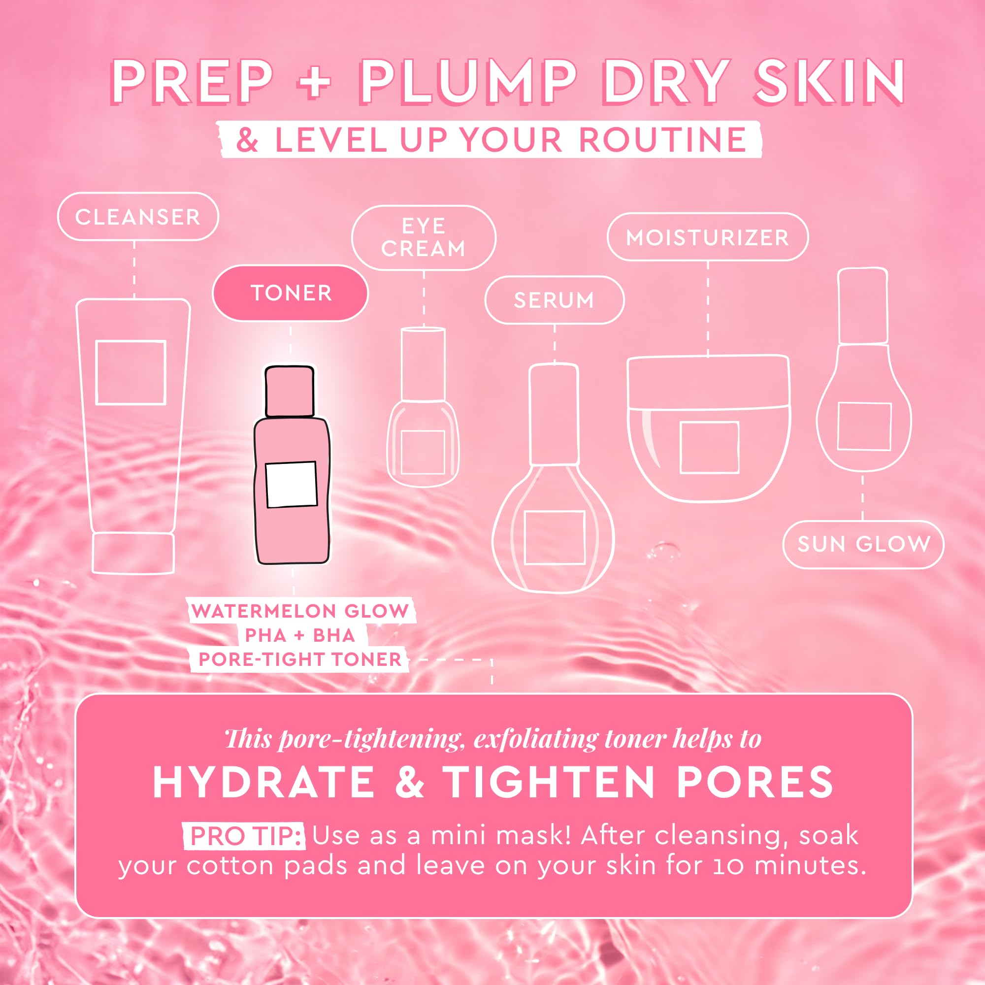 Glow Recipe serum gel texture on fingertip showing lightweight hydration
