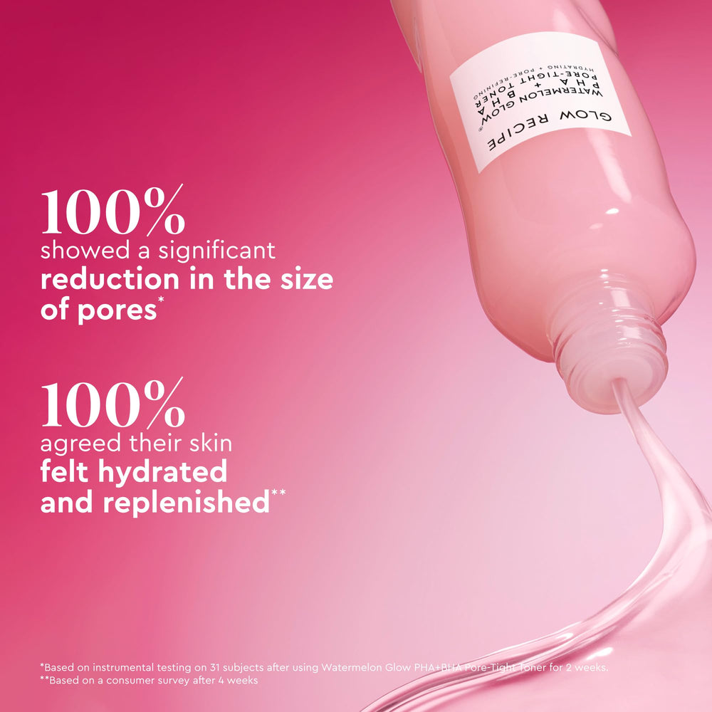 Glow Recipe 150ml bottle beside ruler to show real size and portability