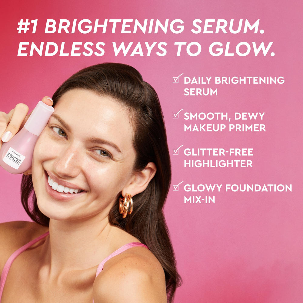 Glow Recipe bottle held in hand showing 80ml scale and everyday convenience