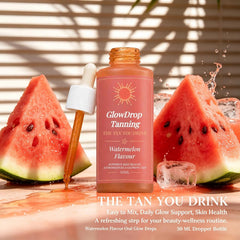 GlowDrop Tanning texture close-up highlighting smooth blendability benefit