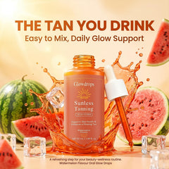 GlowDrops dropper close-up displaying precise dosage and simple daily use advantage