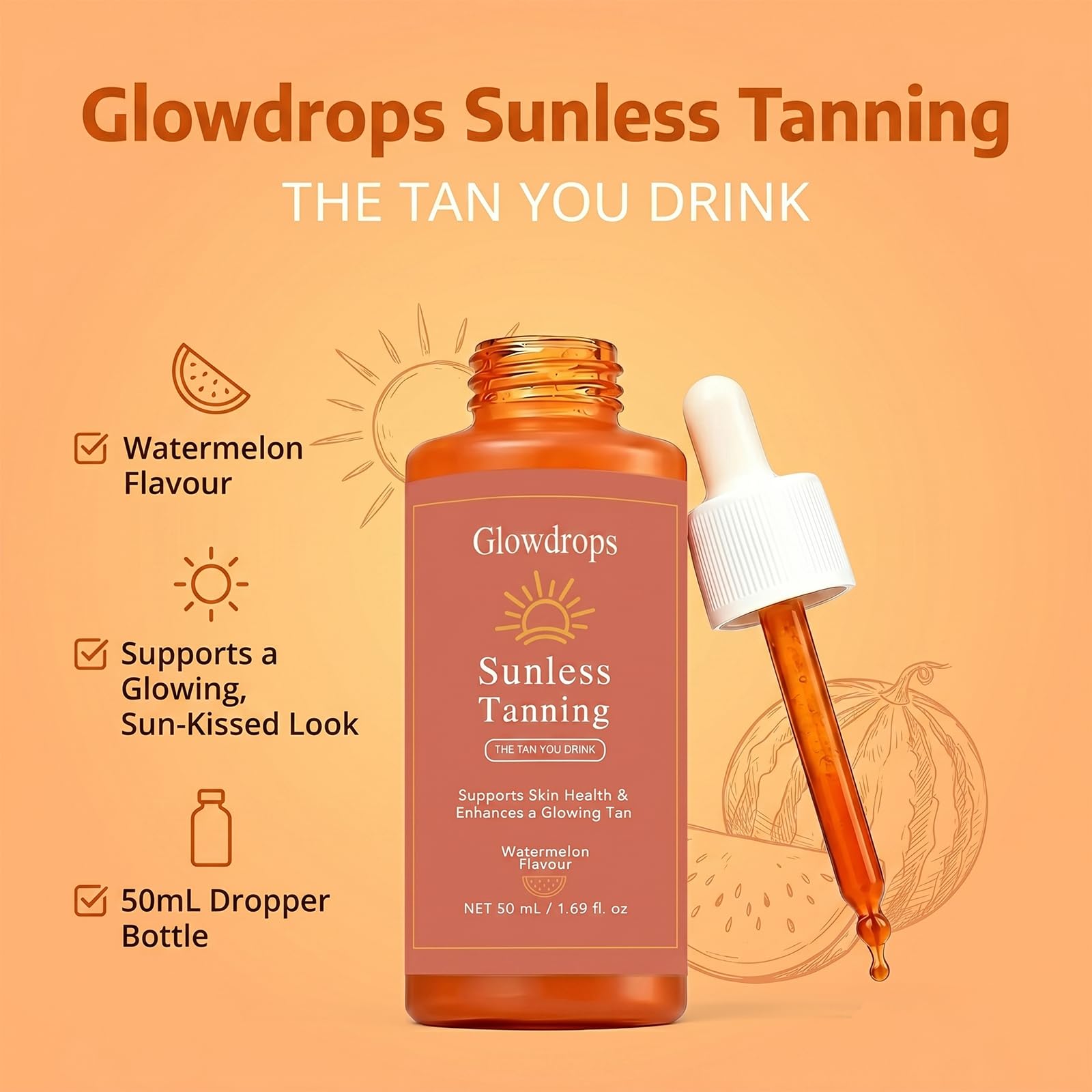 GlowDrops skin progress comparison showing gradual tan development for natural-looking results
