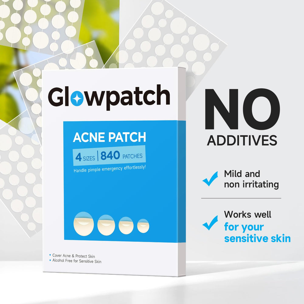 Glowpatch application step-by-step showing simple peel-and-stick benefit