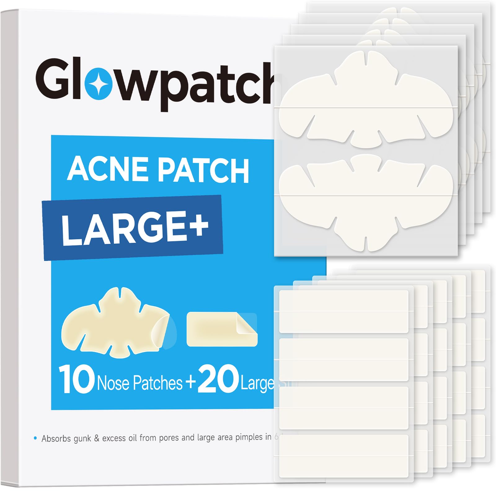 Glowpatch front packaging showing 30-count value pack and benefits