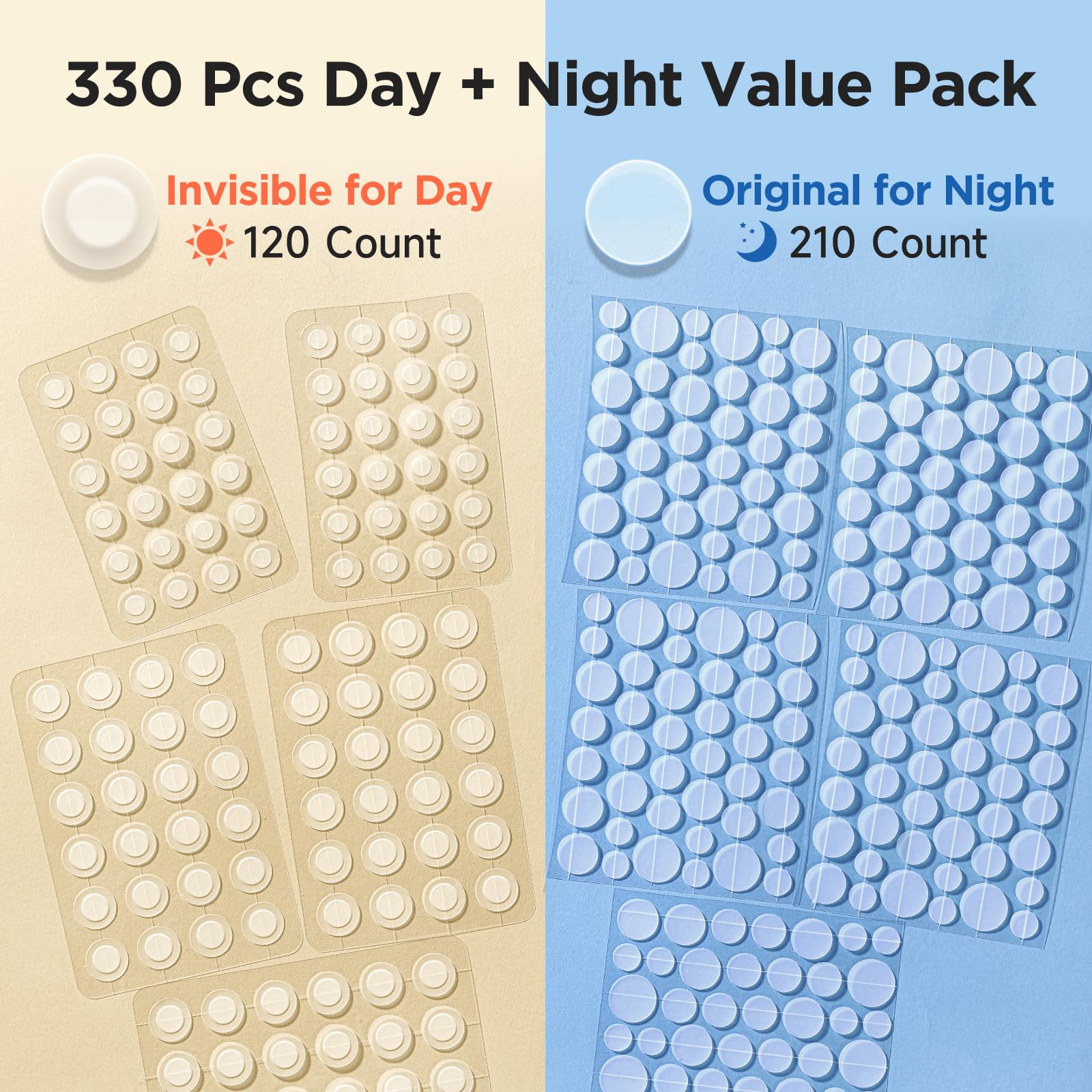 Glowpatch size variation sheet displaying 8mm to 14mm options for correct fit