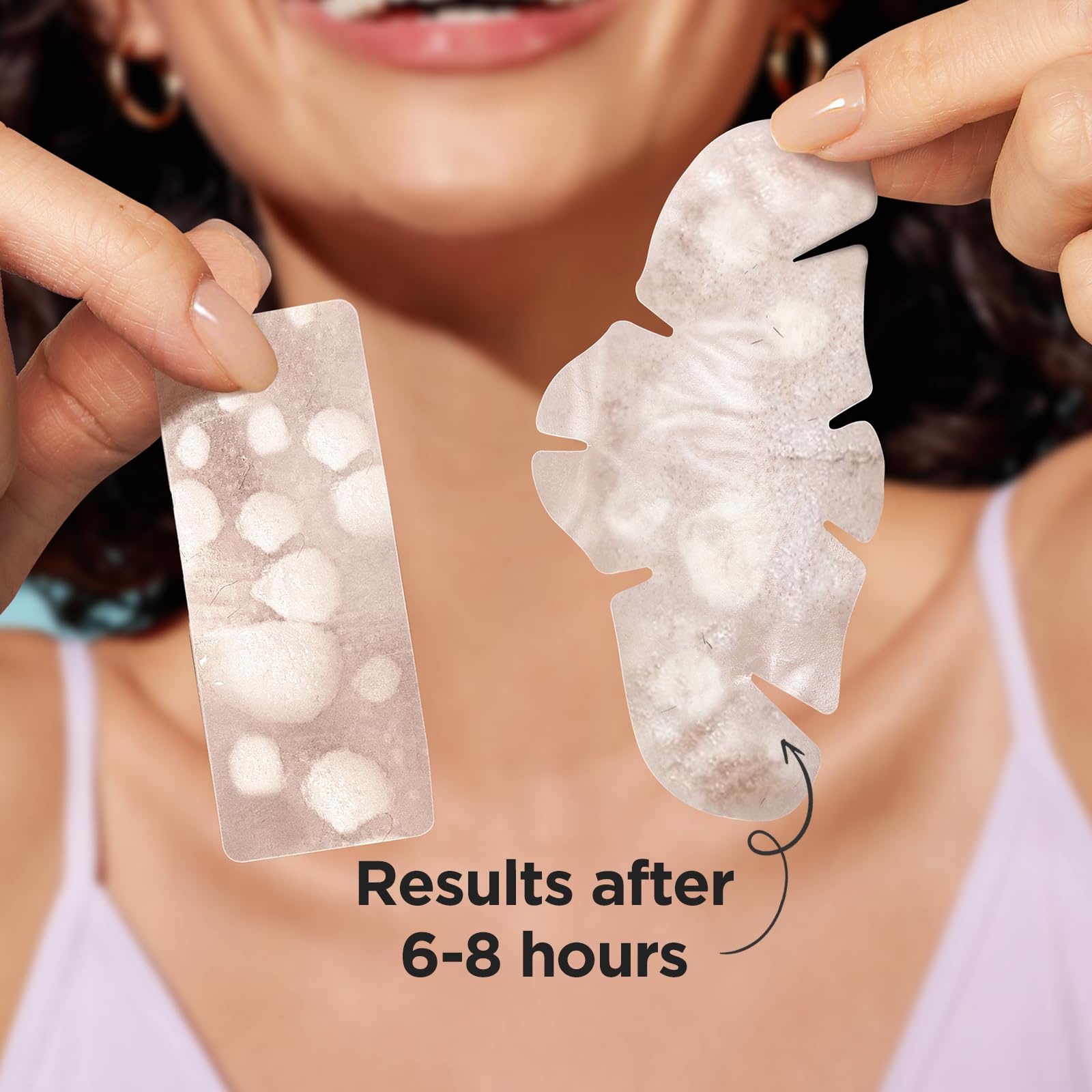 Glowpatch XL strip on chin cluster covering multiple pimples effectively