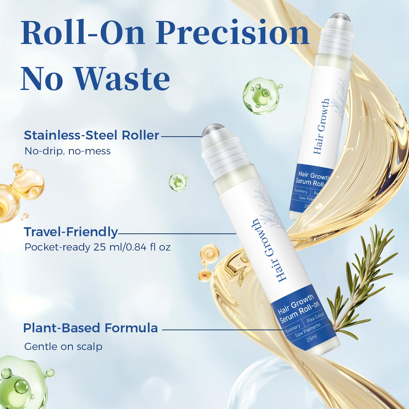 Gluvelessia bottle beside fresh rosemary emphasizing botanical formulation benefits