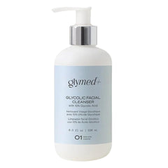 GLYMED gentle facial wash bottle front view shows packaging and benefits