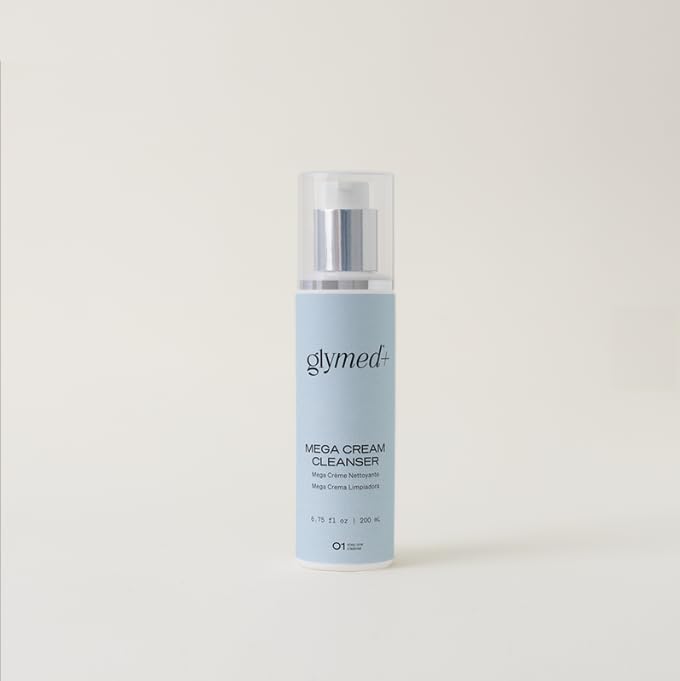 GlyMed Plus front bottle view showing cleanser label and moisturized finish