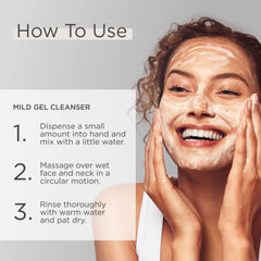 GLYTONE cleanser in use removing makeup, highlights effective cleansing benefit
