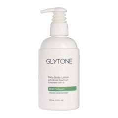 GLYTONE front packaging 12 oz shows clean branding and SPF benefit