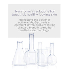 GLYTONE bottle on bathroom shelf in lifestyle setting for daily routine