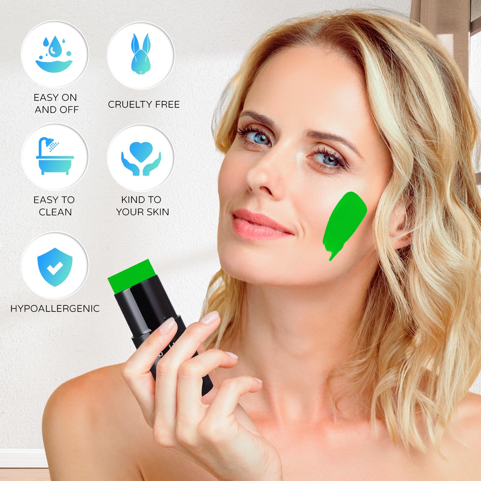 Go Ho Amazon Green tube twist mechanism showing controlled dispensing benefit
