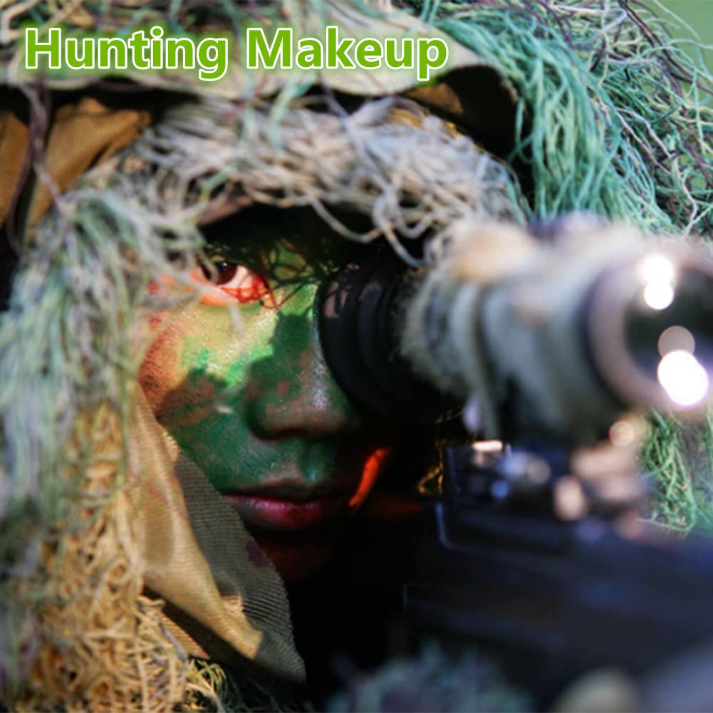 Go Ho applied on cheek demonstrating visible camo for outdoor concealment