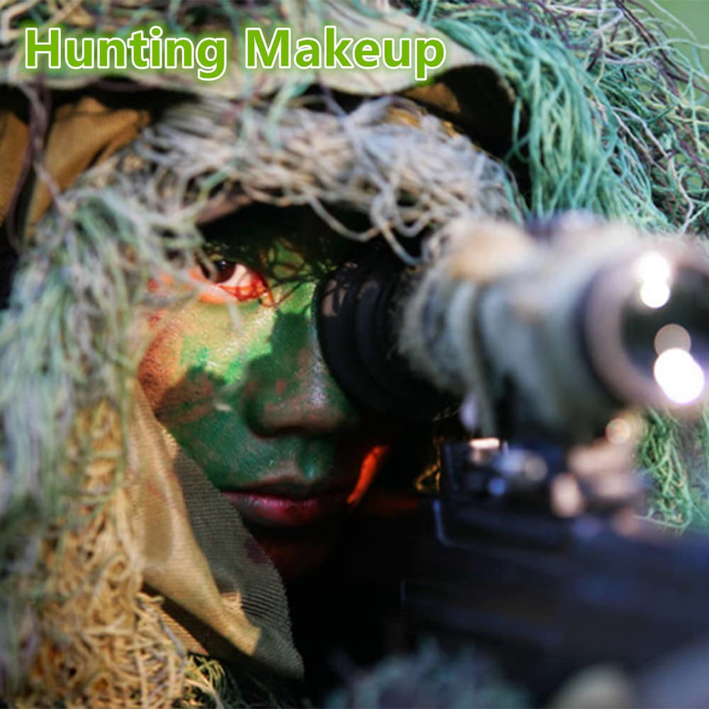 Go Ho applied on cheek demonstrating visible camo for outdoor concealment