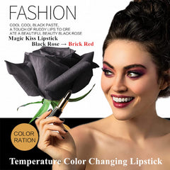 Go Ho lips after color change displaying natural red stain and flattering result