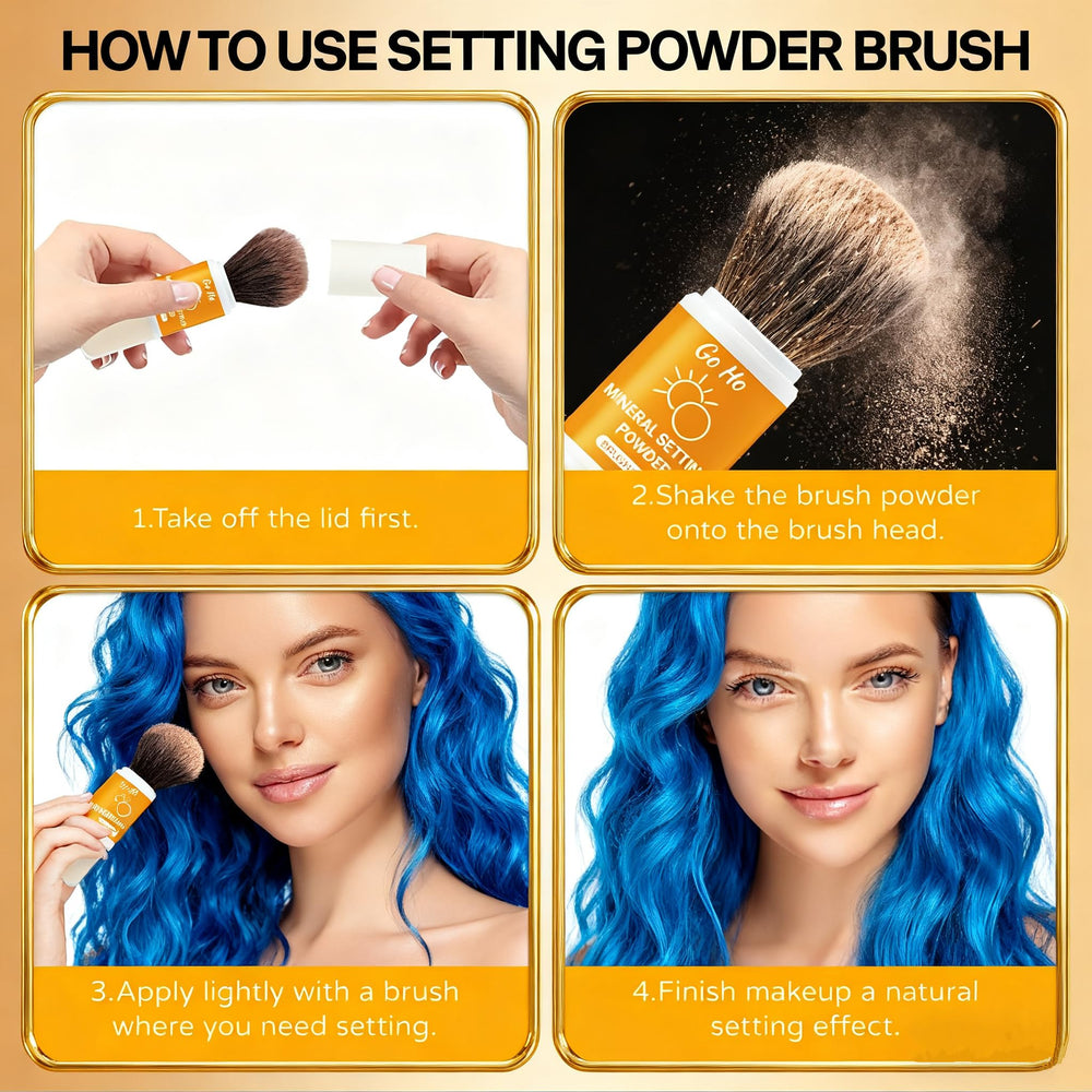 Go Ho brush applicator close-up demonstrating easy, mess-free application
