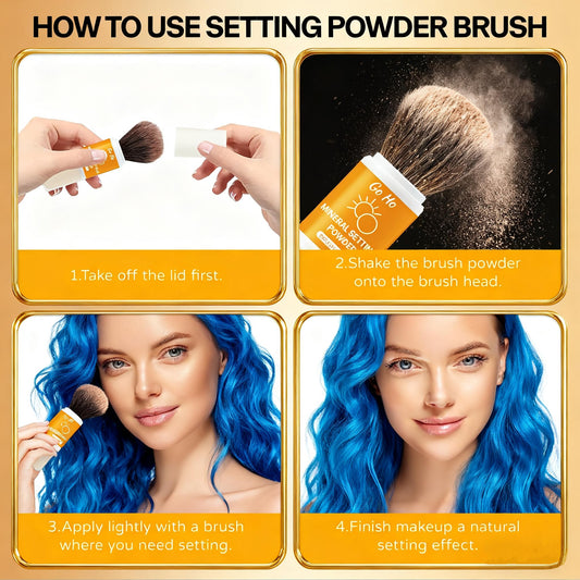 Go Ho brush applicator close-up demonstrating easy, mess-free application