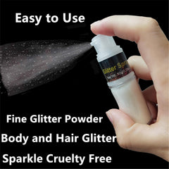 Go Ho close-up texture of ultra-fine white holographic glitter, smooth sparkle