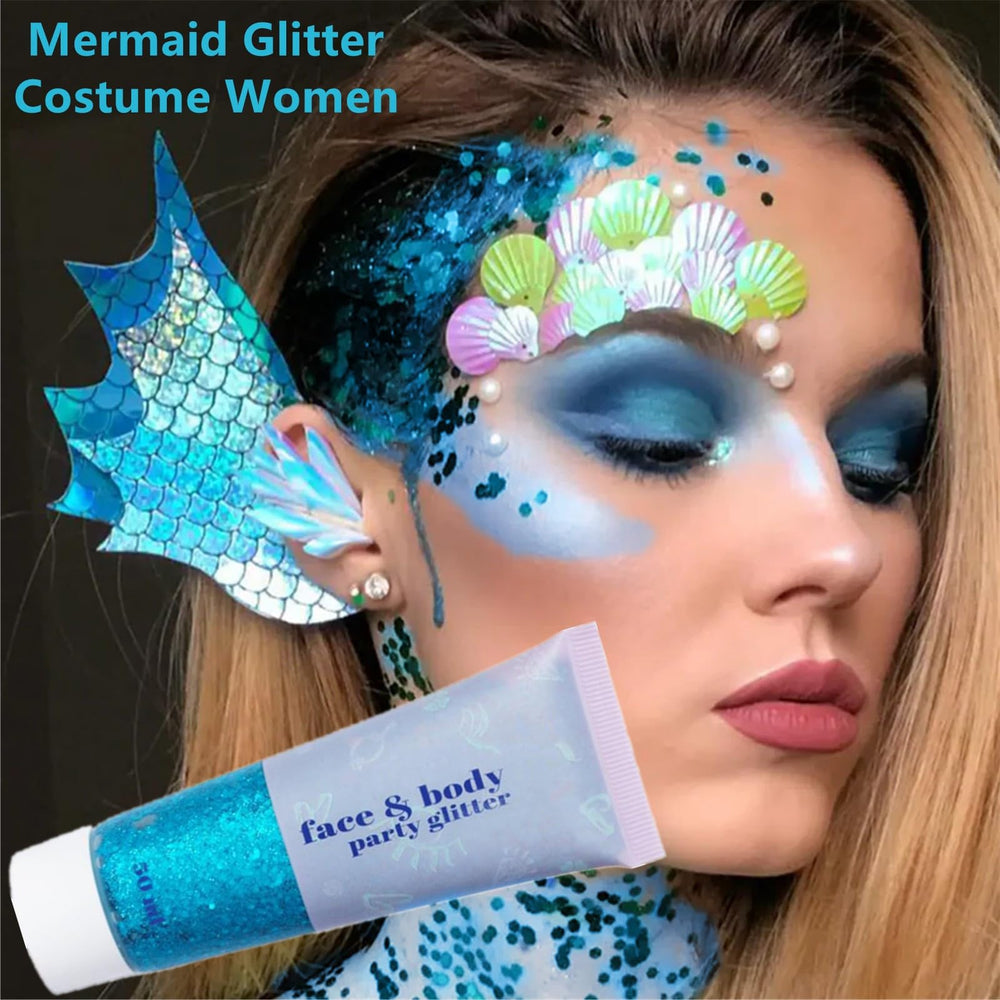 Go Ho close-up holographic sequins and chunky flakes, shows vibrant reflective shimmer