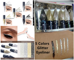 Go Ho eyeliner applied on model showing precise sparkle finish