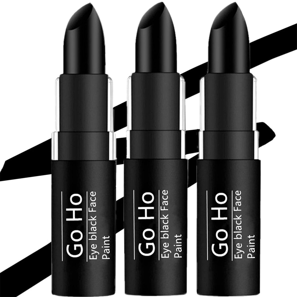 Go Ho front packaging showing three eye black sticks and benefits