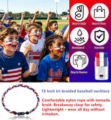 Go Ho face paint being applied at a baseball game for bold team spirit