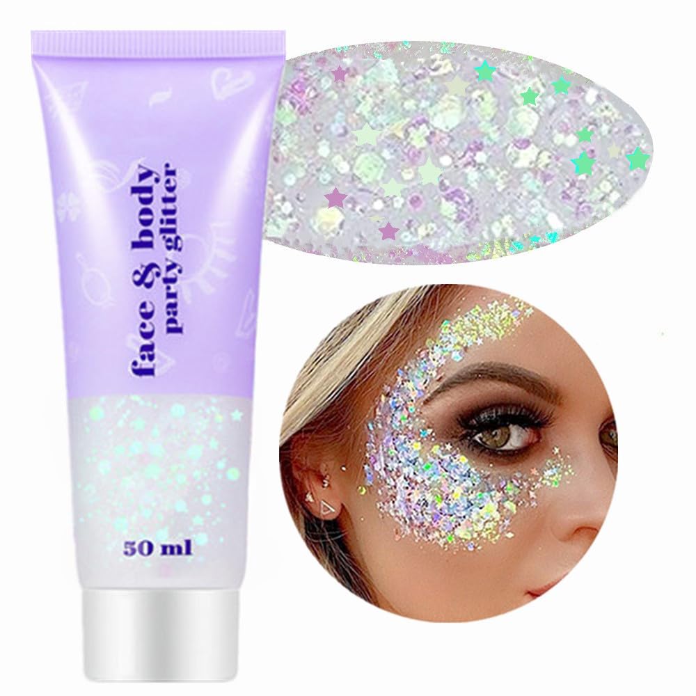 Go Ho front packaging showing clear white glitter gel and product benefit