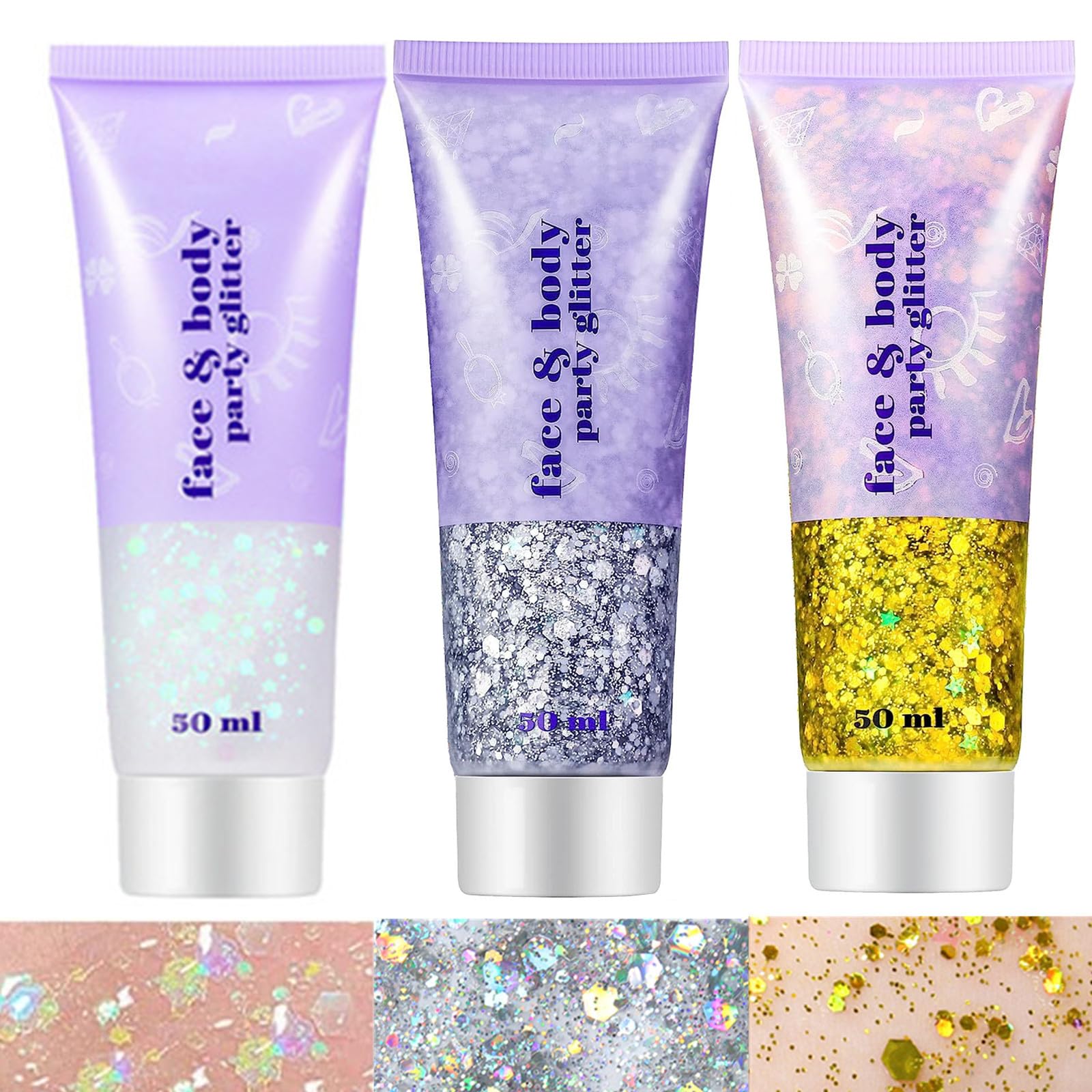 Go Ho front packaging showing glitter gel for bold event sparkle