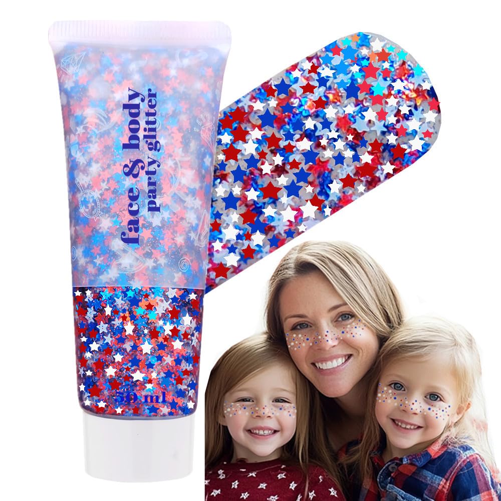 Go Ho front packaging showing red white blue star glitter and festive benefit
