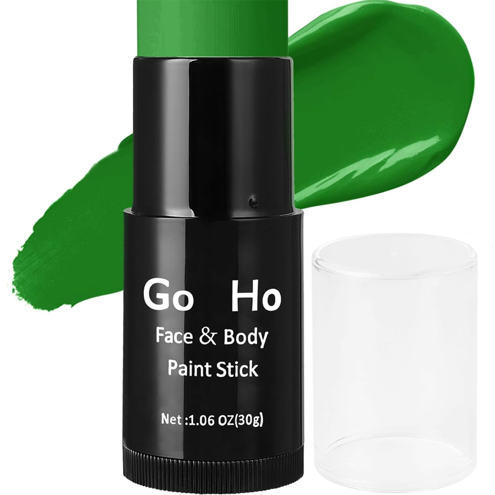 Go Ho front stick packaging showing full-coverage green and product benefit