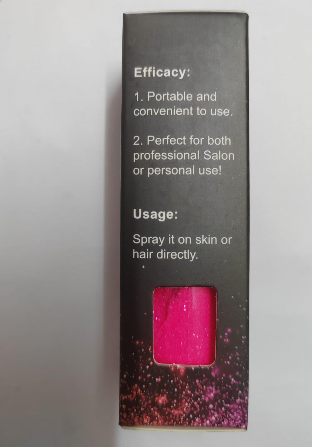 Go Ho powder on costume fabric, shows vibrant sparkle without clumping