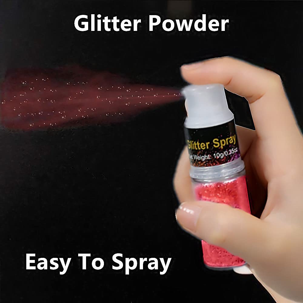 Go Ho close-up of ultra-fine red glitter texture highlighting smooth holographic shine