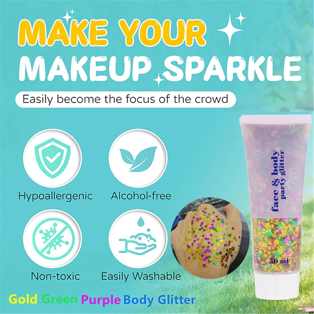 Go Ho glitter used as hair accents for extra stage-ready sparkle